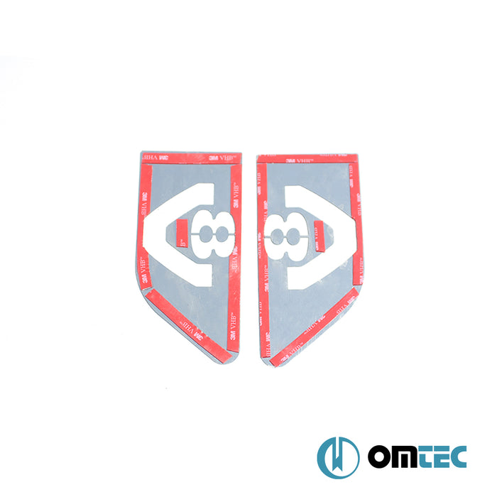 Logo 2 Pcs.(With Hole) S.Steel - Scania R-Series - TRUCK I  - (2004-2017)