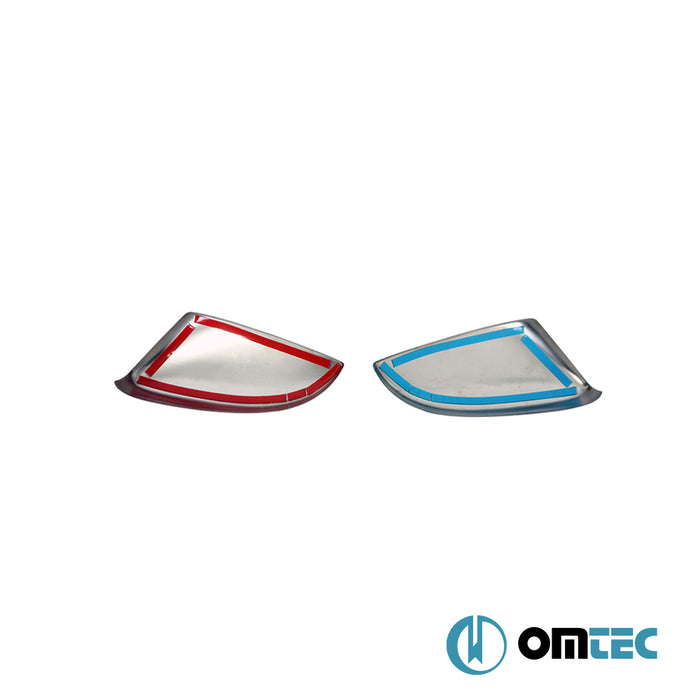 Mirror Cover 2 Pcs. S.Steel (w/Indicator) - Skoda Rapid - SD NH3  - (2012-)