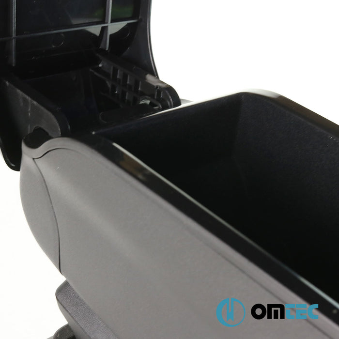 Armrest Box V2 (Leatherette+Sliding+Vacuum Adapter) Black - Skoda Citigo - HB 3D I - (2011 - 2020)