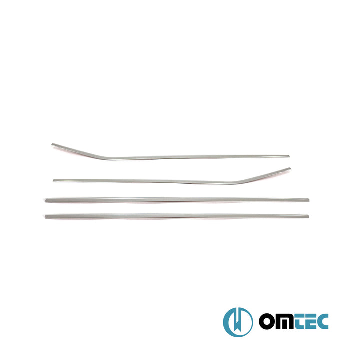 Contours de vitre latèrale - Baguettes chromées en inox - 4 pièces - Skoda Fabia - HB 5D NJ  - (2015-2021)