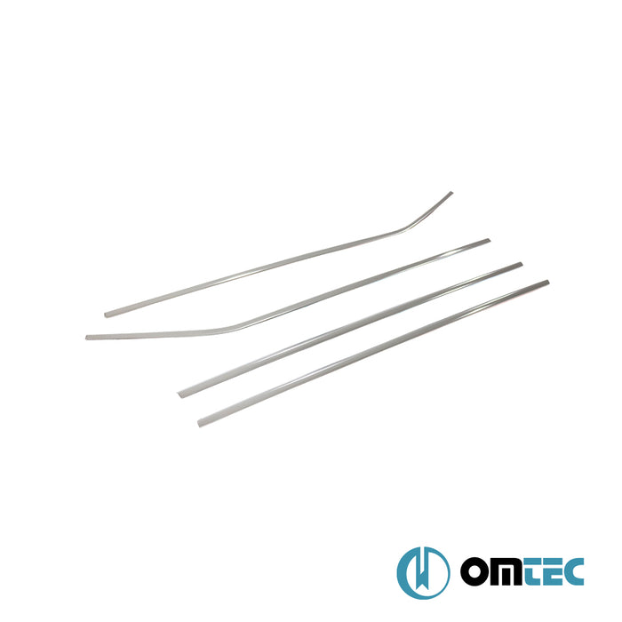 Contours de vitre latèrale - Baguettes chromées en inox - 4 pièces - Skoda Fabia - HB 5D NJ  - (2015-2021)