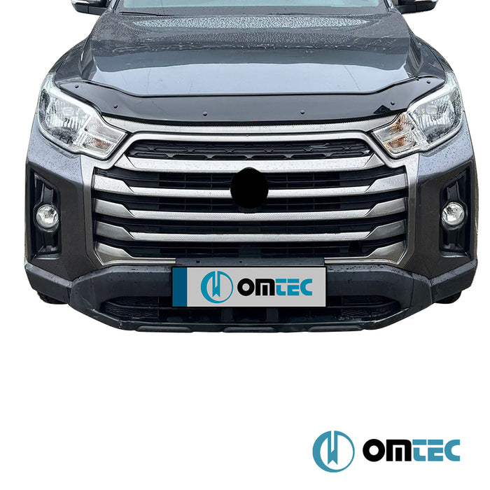 Bonnet Deflector (Black) ABS - Ssangyong Musso - PK Q200  - (2018-)