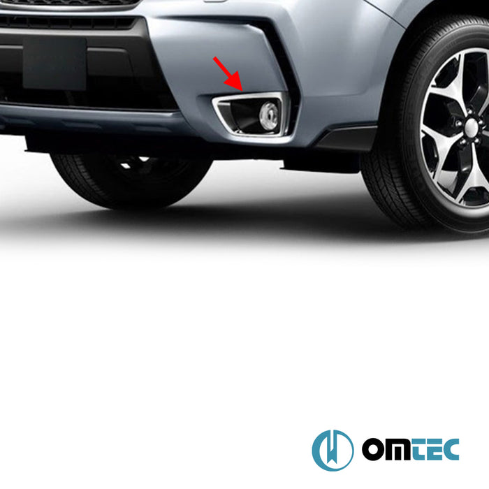 Fog Light Rim 2 Pcs.S.Steel - Subaru Forester - SUV SJ  - (2013-2019)