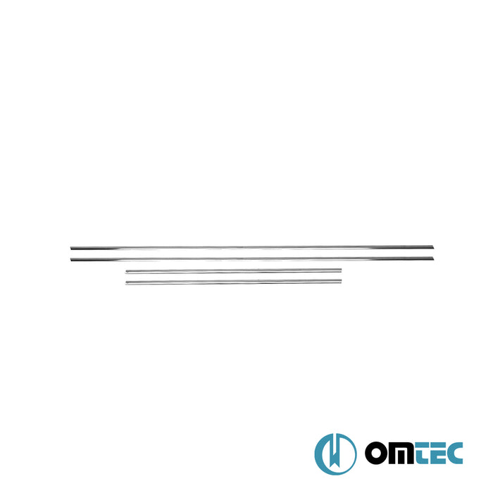 Contours de vitre latèrale - Baguettes chromées en inox - 4 pièces - Suzuki Swift - HB 5D AZG  - (2010-2017)