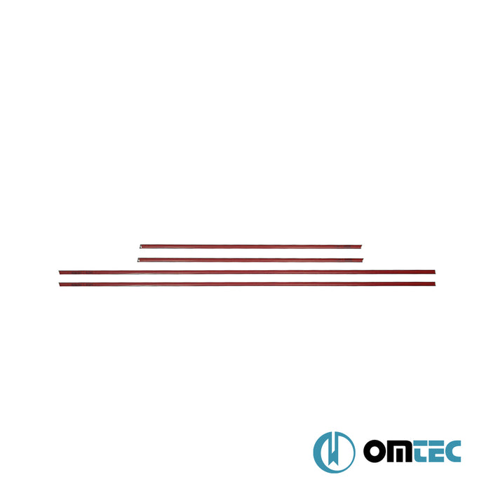 Contours de vitre latèrale - Baguettes chromées en inox - 4 pièces - Suzuki Swift - HB 5D AZG  - (2010-2017)