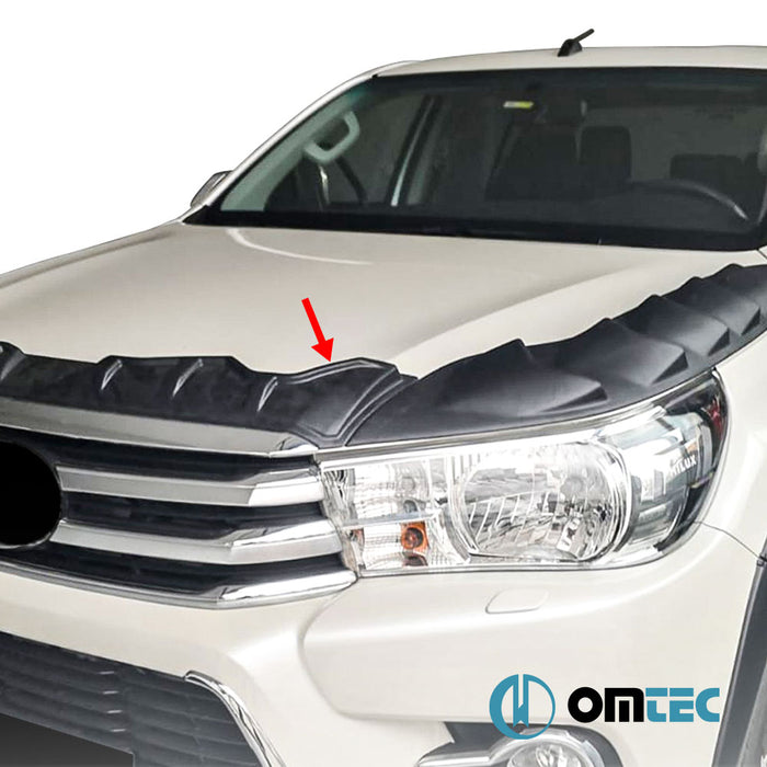 Dragon Paket Kaput Rüzgarlığı (Siyah) ABS 3 Prç. - Toyota Hilux - PK AN120 PRE-FL/FL I - (2015 - 2020)