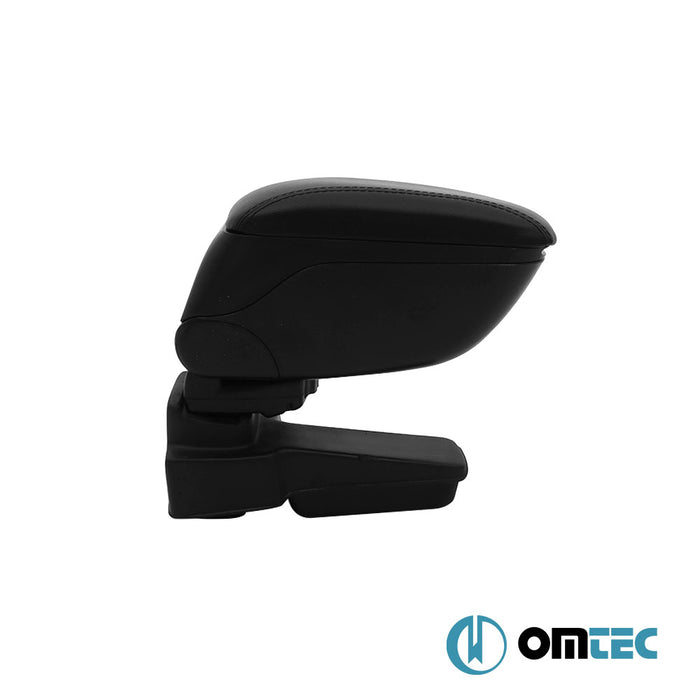 Armrest Box (Leatherette+Sliding+ABS Adapter) Black - Volkswagen Golf - HB 3D Mk4 - (1998 - 2003)