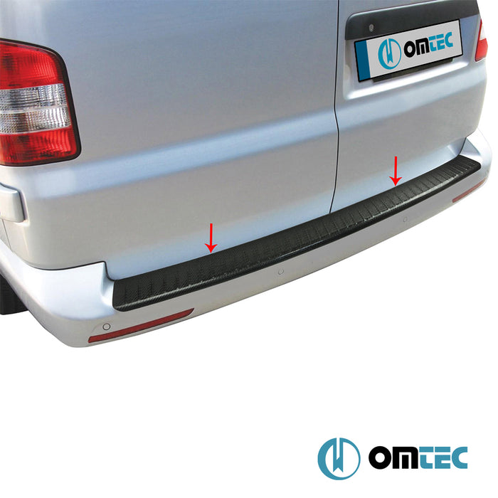 Rear Bumper Sill Cover (Carbon-Silver) - Volkswagen T5 Caravelle - VAN T5  - (2003-2015)