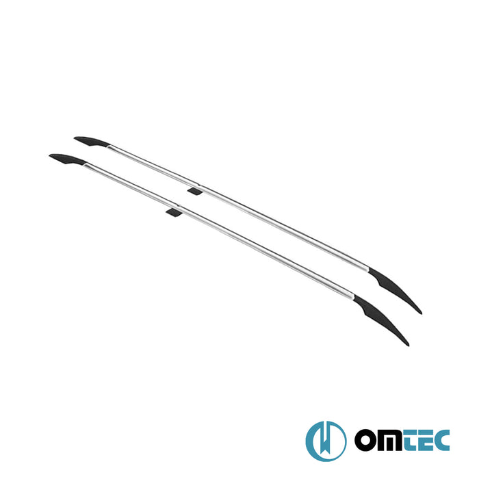 Roof Rails (Solid-Screwing Installation) Gloss Silver 2 pcs. Alu.(L1) - Volkswagen T5 Caravelle - VAN T5  - (2003-2015)