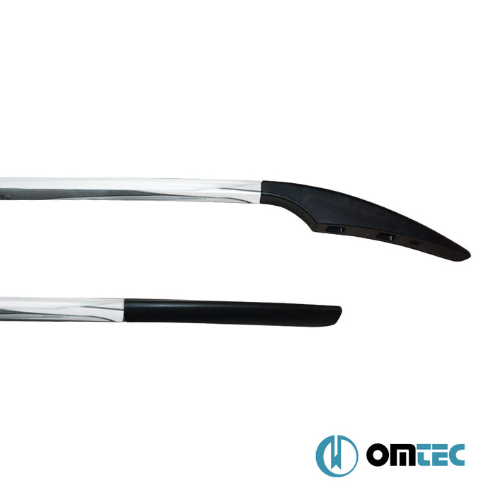 Barres de Toit Longitudinales (Solid-Vissage) (Brillant) Gris 2 pcs. Alu.(L1) - Volkswagen T6 Caravelle - VAN T6  - (2015-2024)