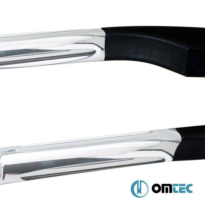 Barres de Toit Longitudinales (Solid-Vissage) (Brillant) Gris 2 pcs. Alu.(L1) - Volkswagen T6 Caravelle - VAN T6  - (2015-2024)