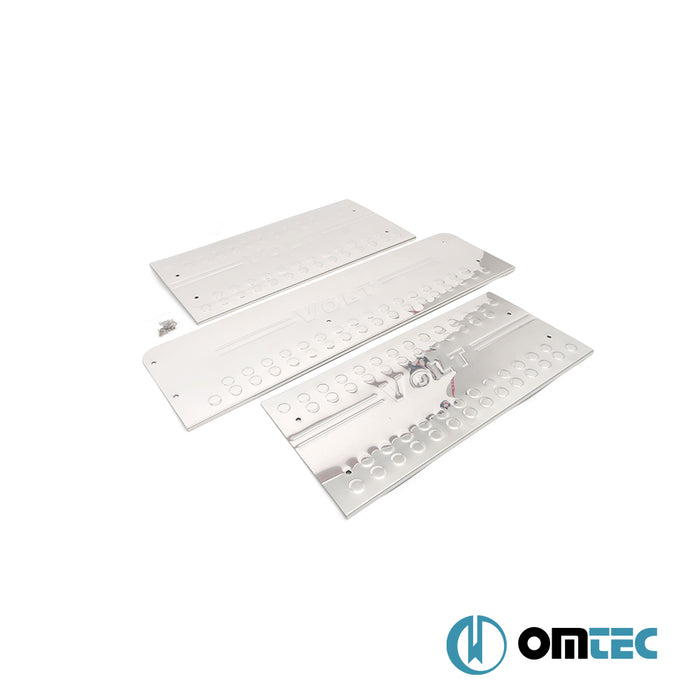 Seuil de porte - Line : Baguettes chromées en inox- 3 pièces - Volkswagen Volt - VAN 2D  - (1998-2006)