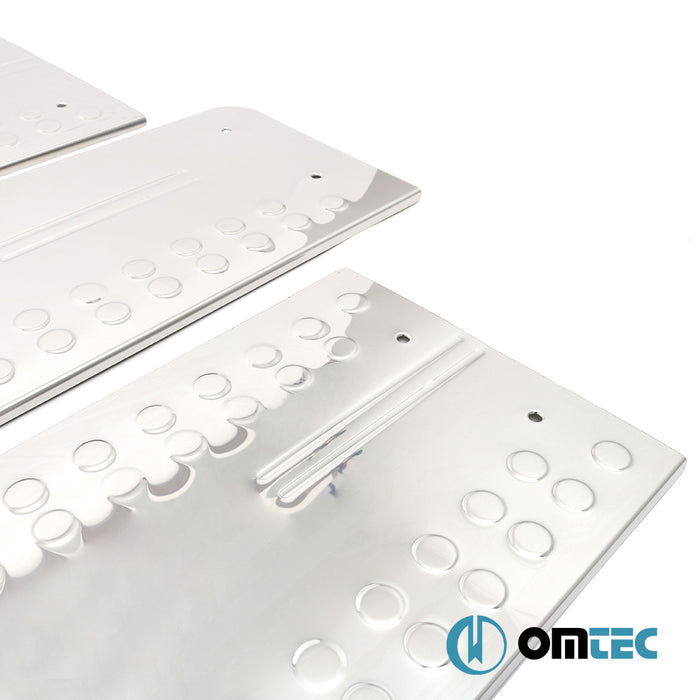 Seuil de porte - Line : Baguettes chromées en inox- 3 pièces - Volkswagen Volt - VAN 2D  - (1998-2006)