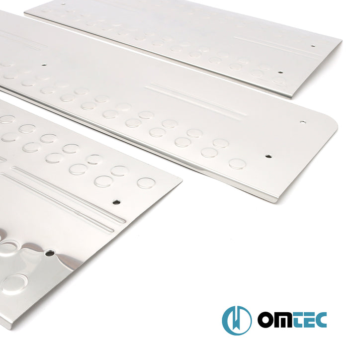 Seuil de porte - Line : Baguettes chromées en inox- 3 pièces - Volkswagen Volt - VAN 2D  - (1998-2006)