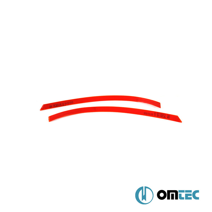 Rétroviseur - Garnitures chromées en inox - 2 pièces (Orange) - Volkswagen T5 Transporter - VAN T5 FL - (2010-2015)