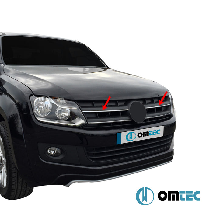 Grille de calandre - Baguette chromée en inox (Brillant) - Volkswagen Amarok - PK 2H FL - (2012 - 2017)