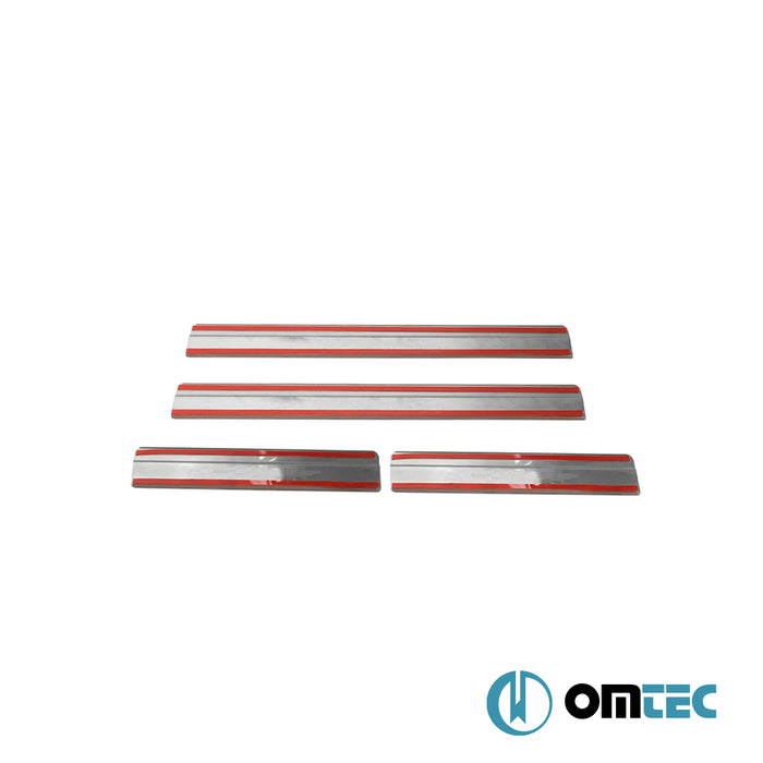 Line Door Sill 4 Pcs. S.Steel (Black) - Volkswagen Amarok - PK 2H  - (2010-2022)