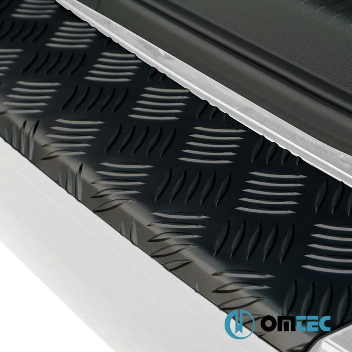 Rear Bumper Sill Cover (Black Anodized) Aluminium (Tailgate) - Volkswagen T6 Transporter - VAN T6 - (2015 - 2022)