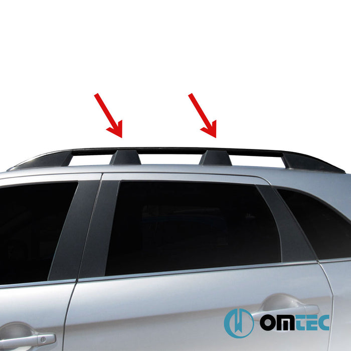 Barres de Toit Longitudinales (Elegance) Noir 2 pcs. Alu. (L2) - Ford Transit Connect - MVN SB  - (2021-)