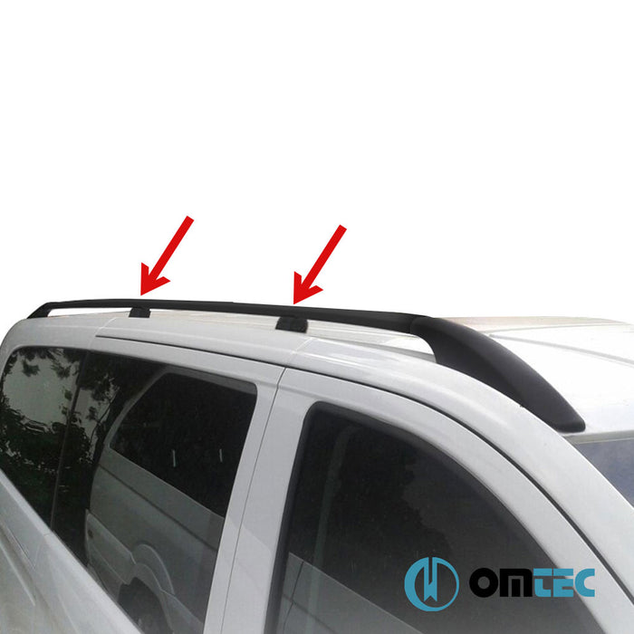 Roof Rails (Solid-Screwing Installation) Black 2 pcs. Alu. (L2) - Ford Tourneo Connect - MVN SB  - (2021-)