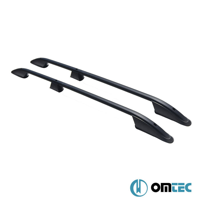 Barres de Toit Longitudinales (Elegance) Noir 2 pcs. Alu. (L1&L2) - Volkswagen T7 Multivan - VAN T7  - (2022-)