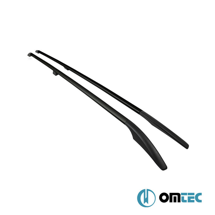 Barres de Toit Longitudinales (Solid-Fixation en Vissage) Noir 2 pcs. Alu. - Volkswagen Amarok - PK II  - (2022-)