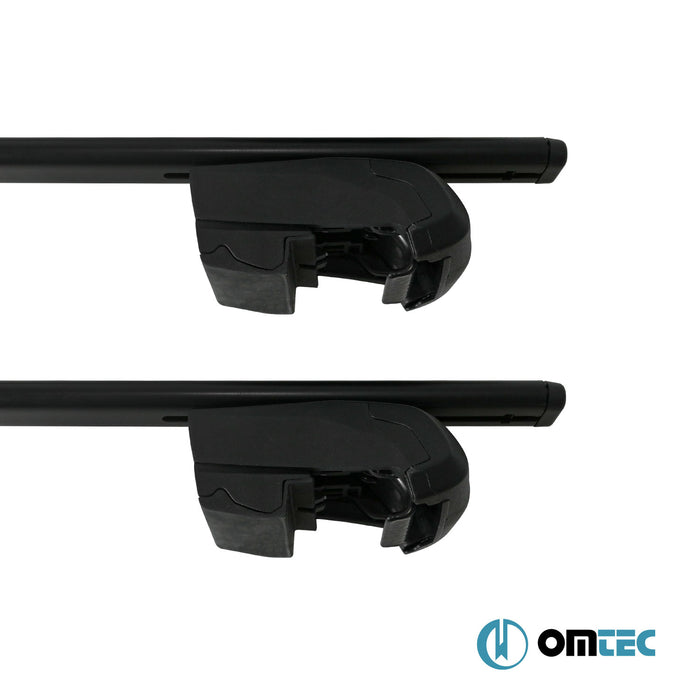 Roof Bar (Solidbar-Beta V2 LITE) Black 2 Pcs. Steel - Dacia Lodgy - MPV M0 - (2012 - )