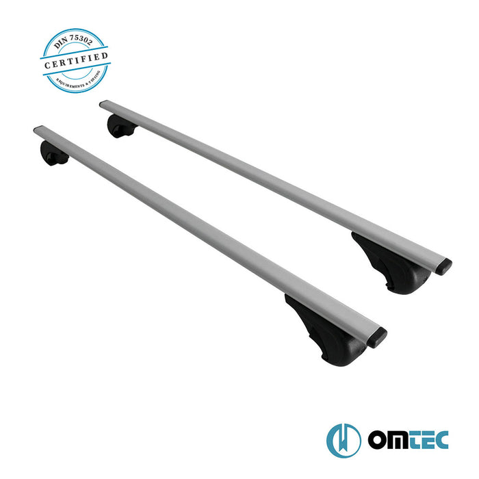 Roof Bar (Solidbar-Alpha V1 LITE) Silver 2 Pcs. Steel (Compatible w/Elegance Roof Rail) - Porsche Taycan Cross Turismo - SW 9J1  - (2019-)