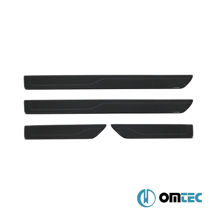 Norm Door Sill Cover 4 Pcs. (Carbon-Short) - Hyundai İ20 - HB 5D BC3/BI3 - (2020 - )