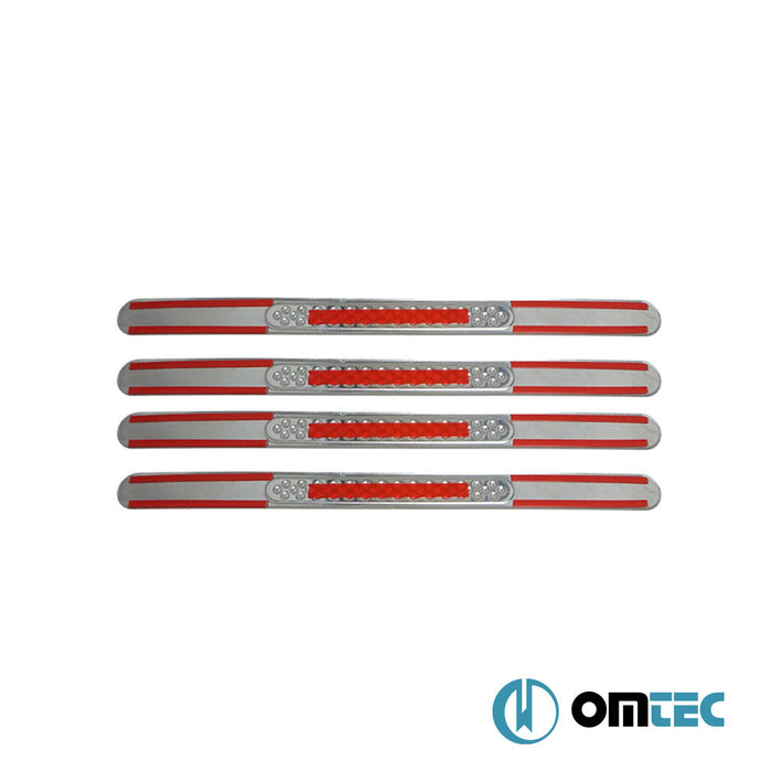 Seuil de porte - Pointsill : Baguettes chromées en inox (Brillant) - 4 pièces - Opel Mokka E - SUV I  - (2020-)