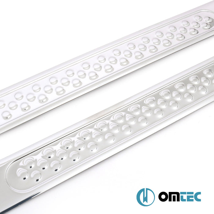 Seuil de porte - Pointsill : Baguettes chromées en inox (Brillant) - 2 pièces - Ford Bronco Sport - SUV CX430  - (2021-)