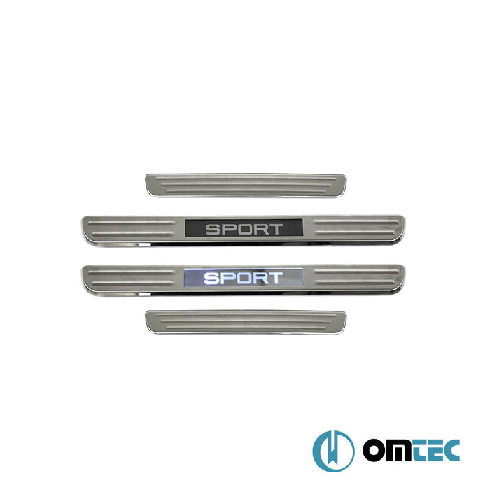 Door Sill (Illuminated-Sport-45cm) 4 Pcs. S.Steel - Volkswagen Passat - SD 3G(B8)  - (2015-2019)