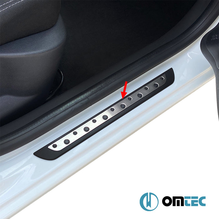 Dotsill Door Sill 2 Pcs. S.Steel+Abs - Fiat Bravo - HB 5D 198  - (2008-2015)