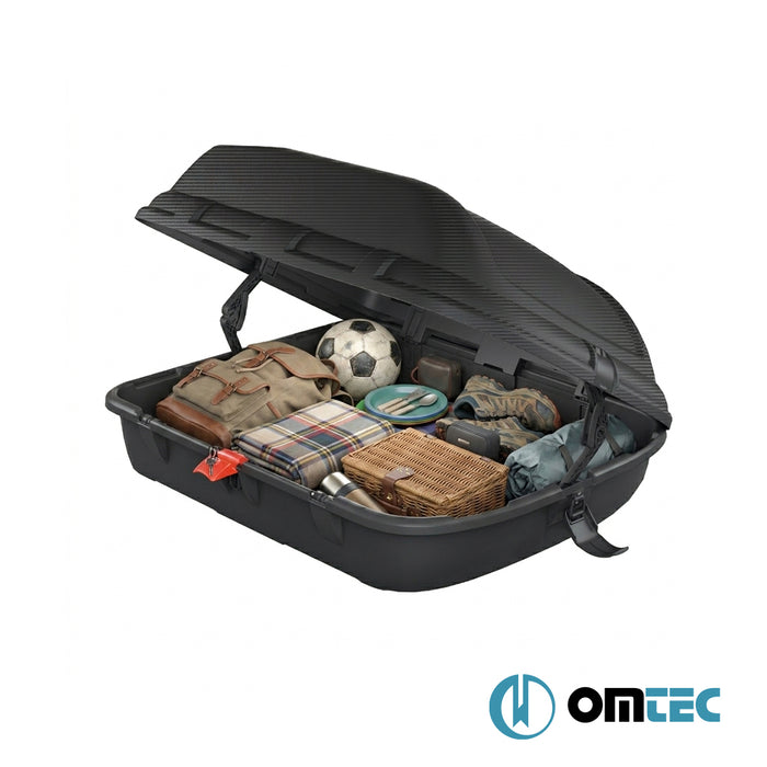 Omtec Portbagaj Araç Üstü Tavan Bagajı - 270 Lt. - Siyah - Universal