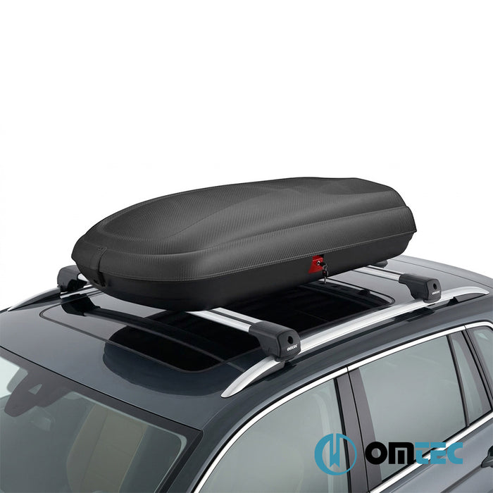 Omtec Roof Box for Car Roof Rack – 320 L – Black – Universal