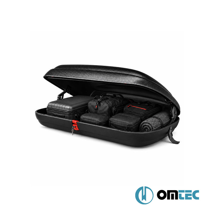 Omtec Roof Box for Car Roof Rack – 320 L – Black – Universal