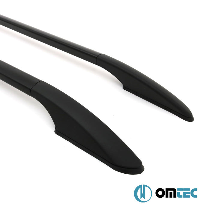 Roof Rails (Solid-Divided Vers.-Screwing Installation) Black 4 pcs. Alu. (L1-H1) - Citroën Jumper - VAN X250  - (2006-)