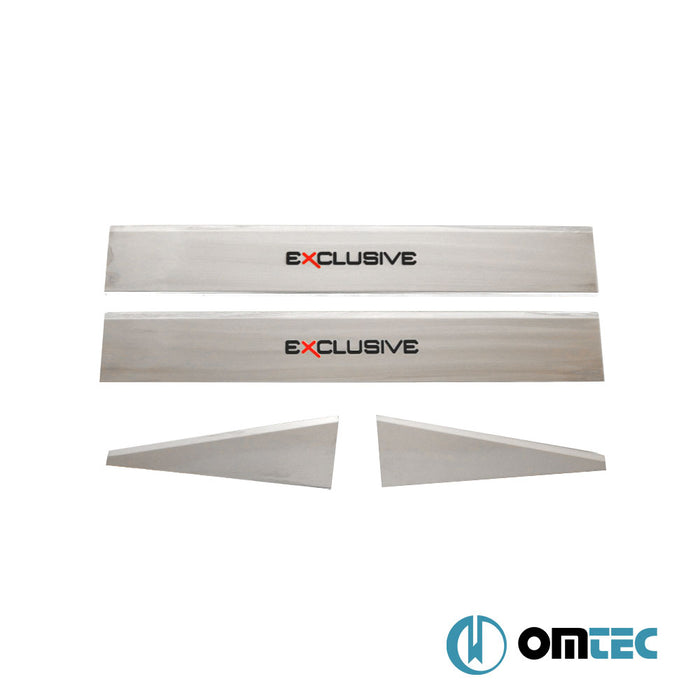 UV Baskılı Exclusive Kapı Eşiği 4 Prç. P.Çelik - Land Rover Freelander - SUV L359 - (2006 - 2014)