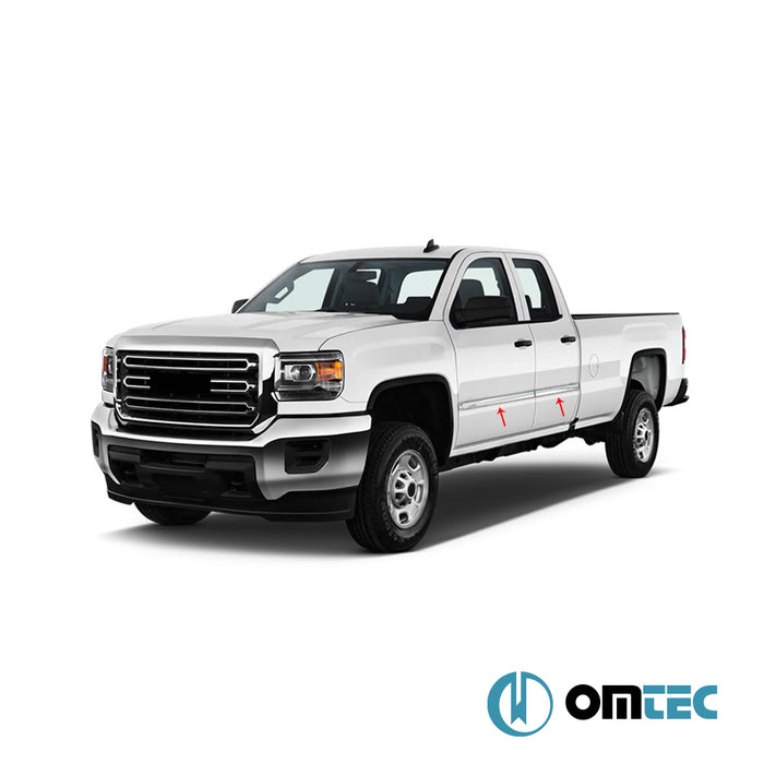 Side Door Streamer 4 Pcs. S.Steel - Gmc Sierra - PK III  - (2015-2019)