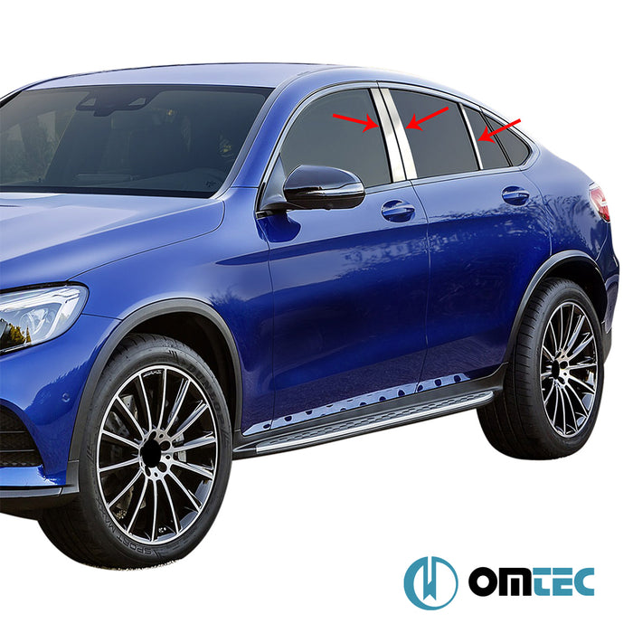 B-Pillar Cover 6 Pcs. S. Steel - Mercedes-Benz Glc Coupe - SUV C253  - (2015-2022)