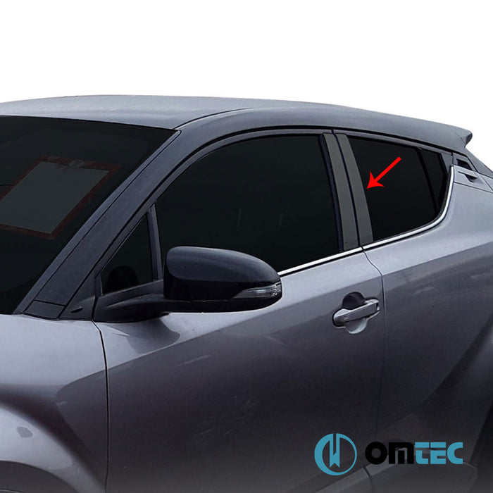 Montant B - Garniture en inox Noir - 4 Pcs - Toyota C-Hr - SUV AX10  - (2016-2023)