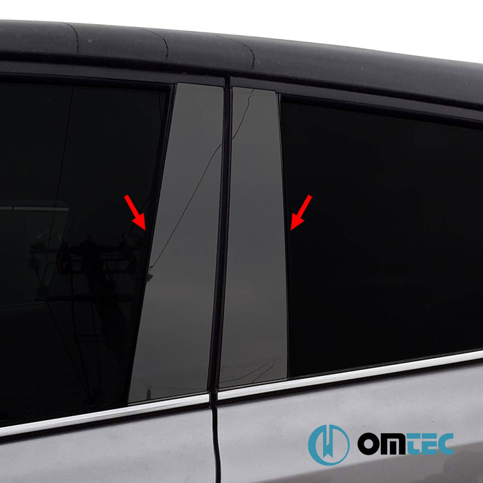 Montant B - Garniture en inox Noir - 4 Pcs - Toyota C-Hr - SUV AX10  - (2016-2023)