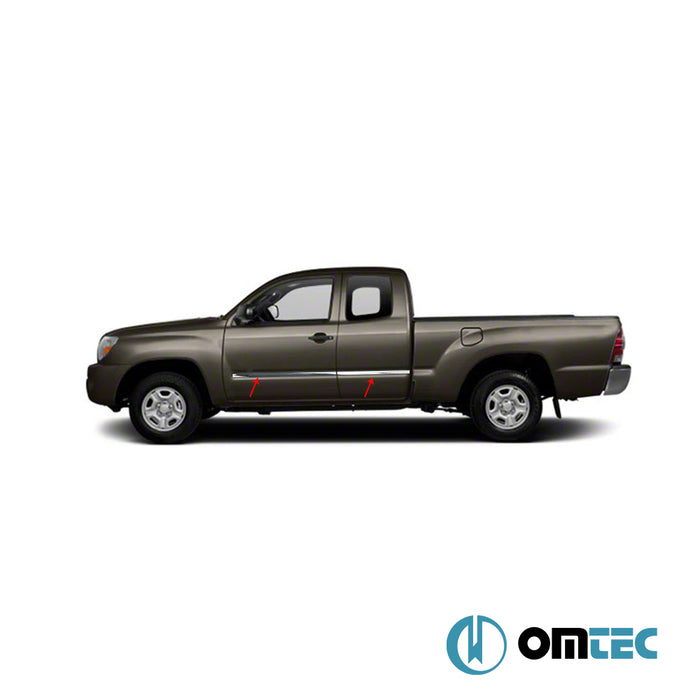 Porte latérale - Baguettes chromées en inox - 4 pièces - Toyota Tacoma - PK N220  - (2005-2015)
