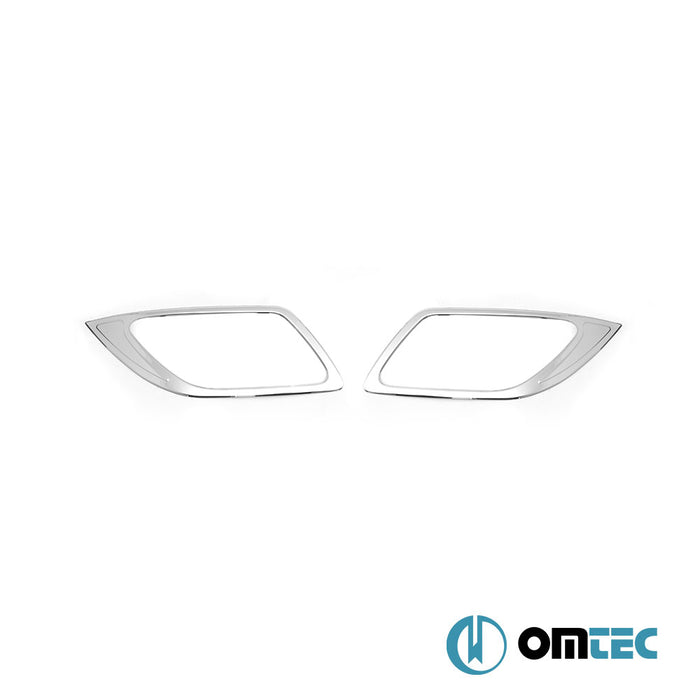 Fog lamp rim cover 2 Pcs. S.Steel (Gloss) - Kia Venga - HB 5D YN - (2009 - 2019)