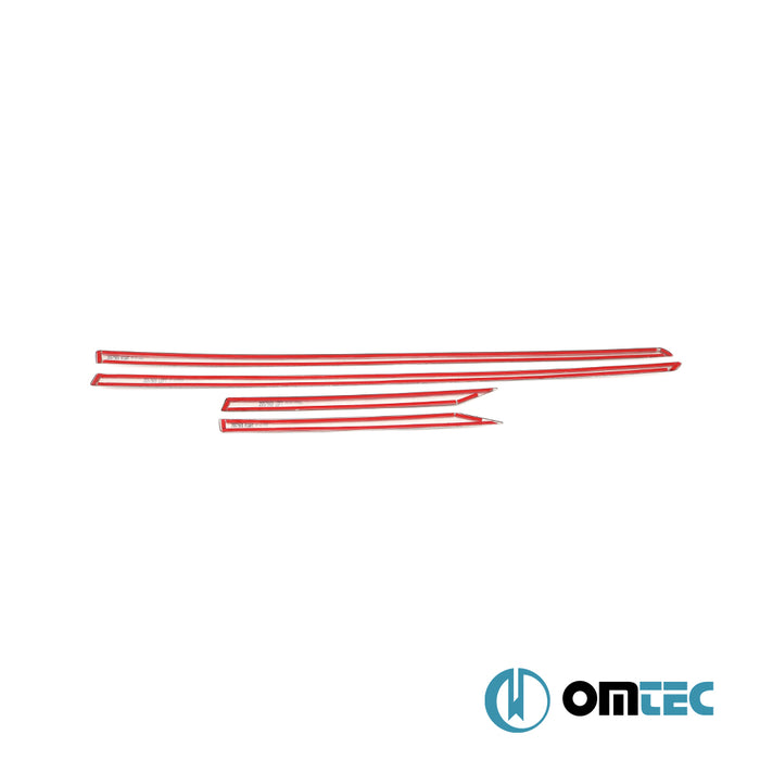 Porte latérale - Baguettes chromées en inox - 4 pièces - Lexus Ct - HB 5D ZWA10  - (2011-)