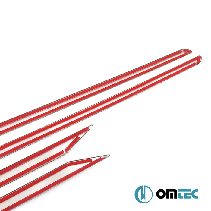 Porte latérale - Baguettes chromées en inox - 4 pièces - Lexus Ct - HB 5D ZWA10  - (2011-)