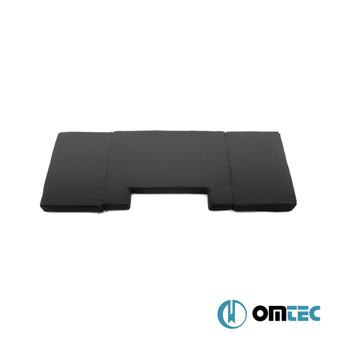 Matelas de Cabine Pliable (Noir) 1 Pc. Conduite à gauche (6 cm Mousse/22 Densité/ 1.8 cm MDF) - Ford Transit Custom - VAN V710  - (2023-)