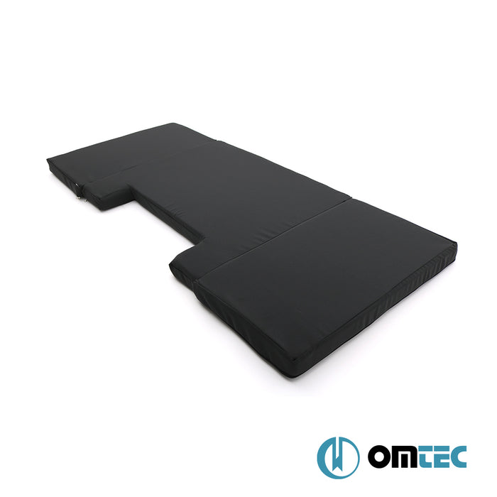 Matelas de Cabine Pliable (Noir) 1 Pc. Conduite à gauche (6 cm Mousse/22 Densité/ 1.8 cm MDF) - Ford Transit Custom - VAN V710  - (2023-)