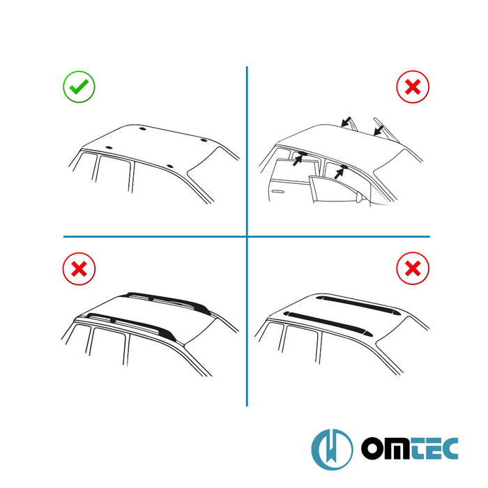 Heavy Duty Solidbar Ara Atkı 2 Prç. (Siyah) Çelik. L1/l2 - Ford Tourneo Custom - VAN - (2012 - 2023)