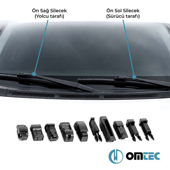 Cadillac Cts - SD  - (2014 - 2019) - Ön Silecek Takımı 2'li Muz Tipi - 60 cm + 45 cm